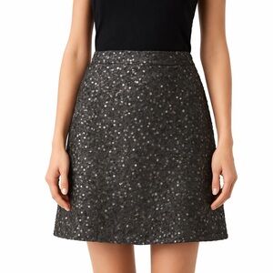 A-Line Black Sequin Skirt